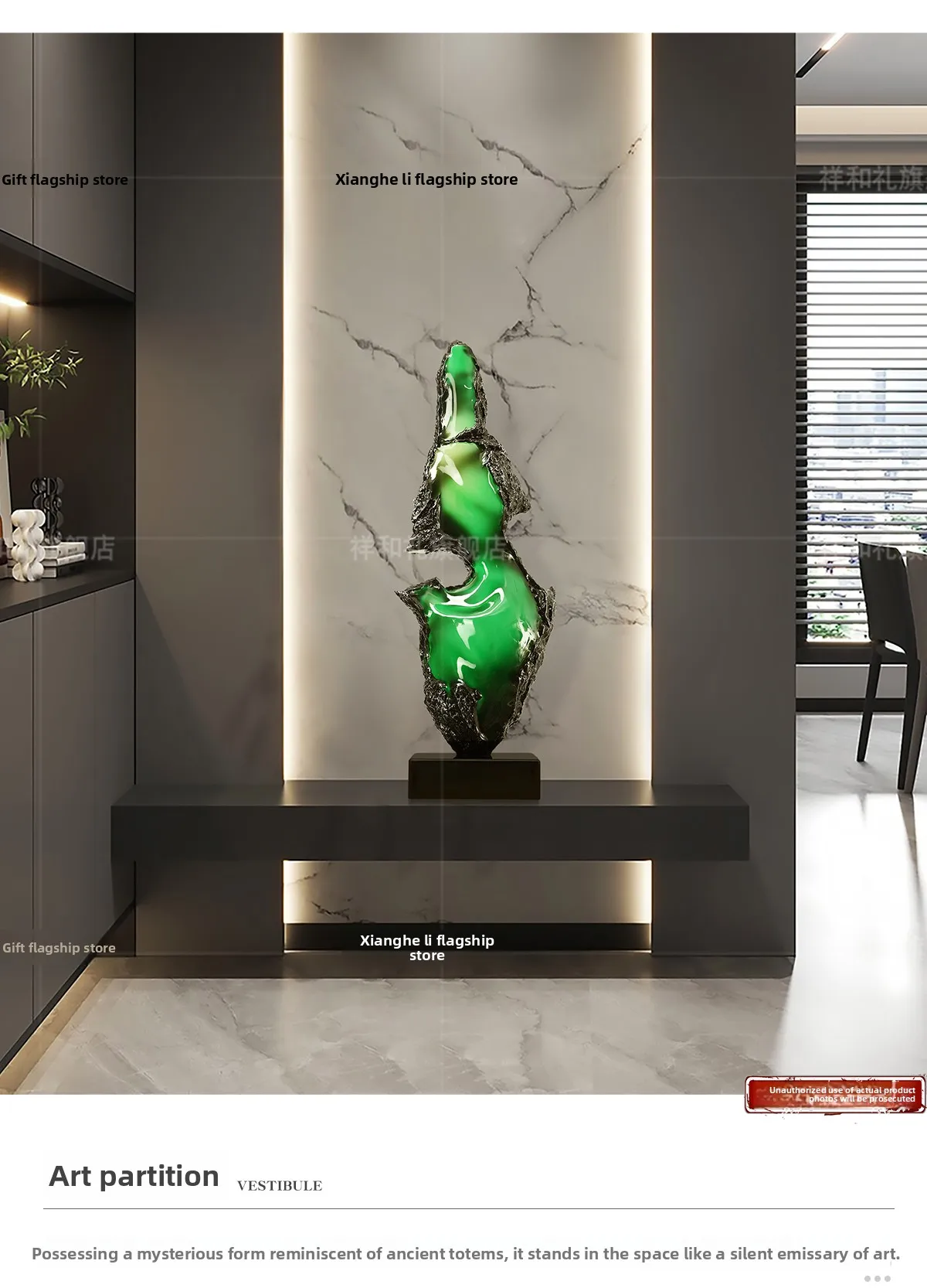 LMM home entrance ornament light luxury high-end model room abstract decoration