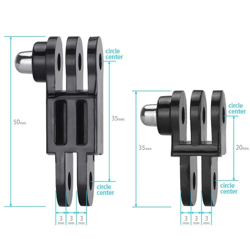 Same Direction Long And Short Joint Mount Frame Mount For GoPro For Go Pro Hero 9 8 7 6 5 4 Yi 4K kits Accessory Accessories