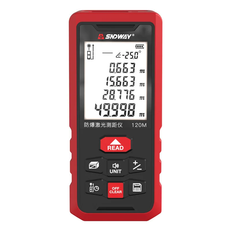 

SW-120D Laser Rangefinder Explosion-proof Infrared Rangefinder Handheld Electronic Ruler Measuring Room