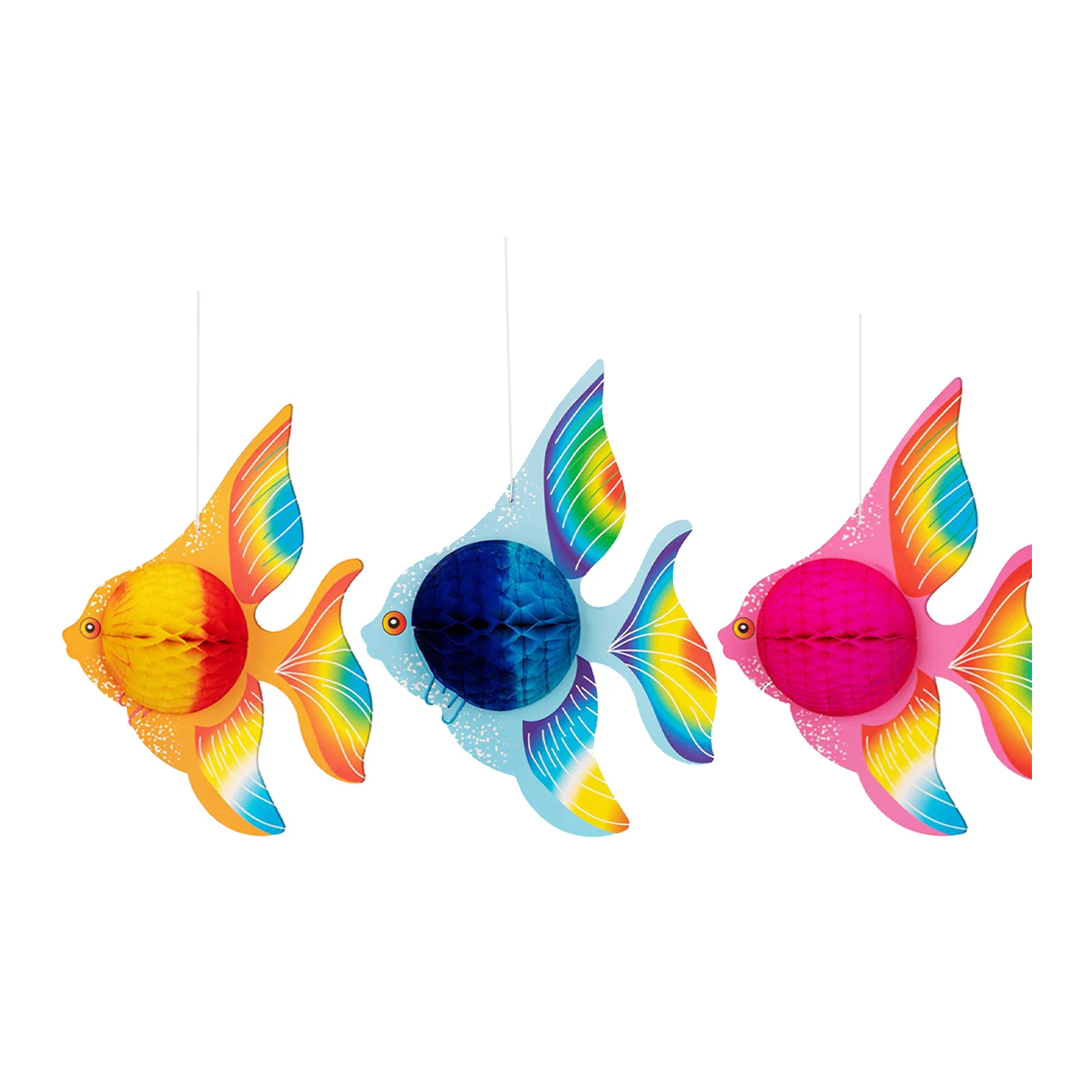 

3pcs Honeycomb Restaurant Decor Colorful Ornament Paper Hanging Ornament For Party Home Decoration Party Supplies