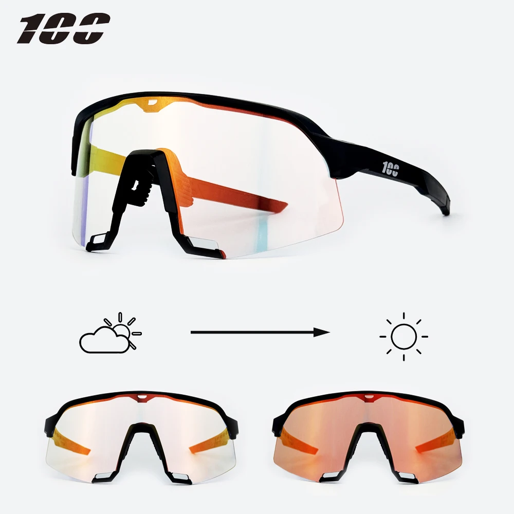 

100 Outdoor Photochromic Sunglasses Sports Bike Cycling Glasses Man MTB Climbing Glasses Eyewear Women Driving Bicycle Goggles
