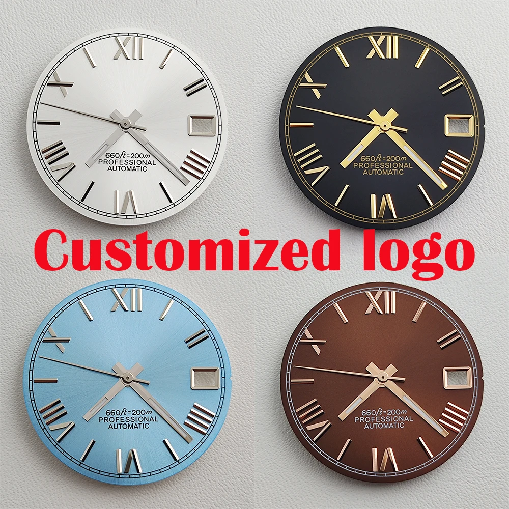 

Customized logo 28.5mm NH35 dial NH36 dial watch dial Roman dial Modified Dial fit NH35 Movement Watch accessories