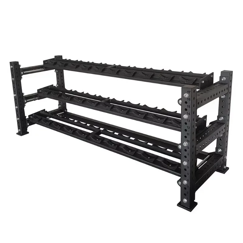 Commercial Dumbbell Storage Rack - High-Capacity Fitness Equipment for Gyms, Designed to Hold Multiple Dumbbell Pairs Securely