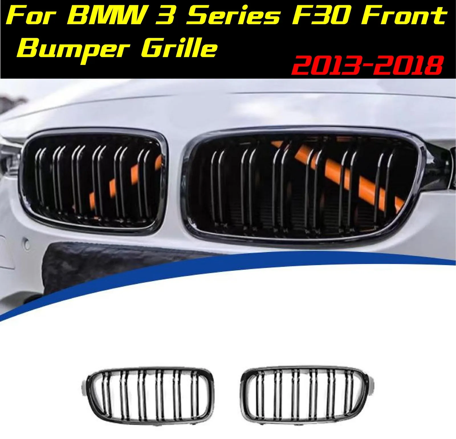 

Решетка переднего бампера для BMW 3 серии F30 2013-2018, передняя решетка, автоматическая гоночная решетка, комплекты кузова, внешняя модификация, спортивный комплект