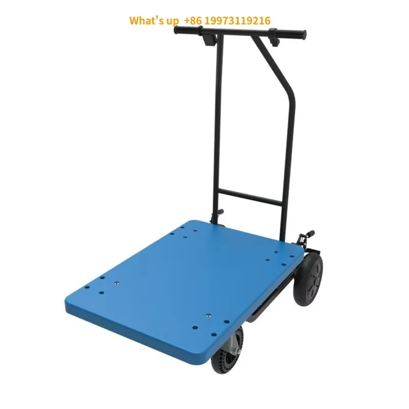 2026 Multi Function Electric Hand Push Loading Weight Cargo Electric Folding Steel Trolley Metal Hand Cart Electric Platform Tru