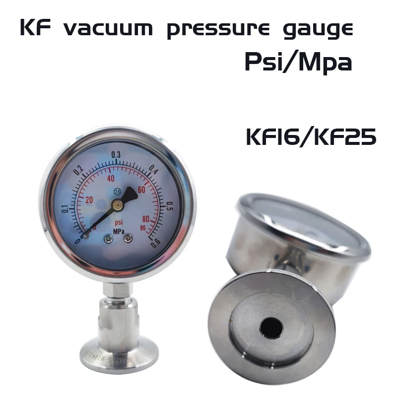 KF Vacuum Manometer Psi/Mpa KF16 and KF25 Vacuum Gauge Negative Pressure Gauge