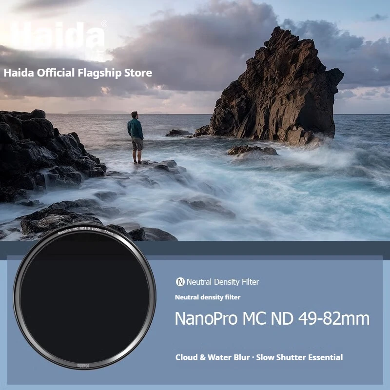 Haida NanoPro ND3.0 (1000x) 10-Stop Neutral Density Filter Universal ND Filter for Major Camera Brands and DSLRs