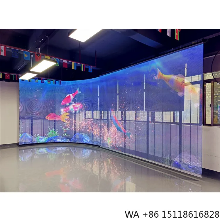 Clear HD P3.91-7.81 Transparent LED Screen for Car Showroom 4S Shops Glass Window Mall LED Advertising Transparent Display
