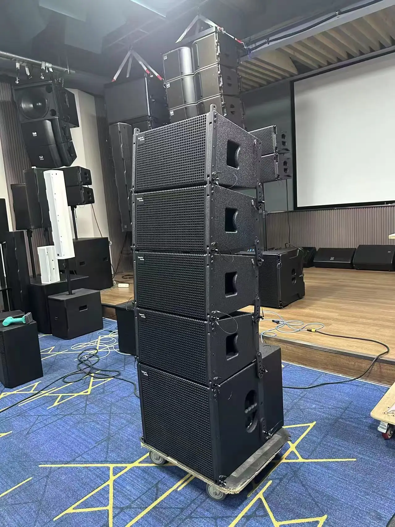 High Quality 10-Inch Single Passive Line Array Speaker Stereo Floor Standing 8 Ohm Impedance Waterproof XLR/Speakon