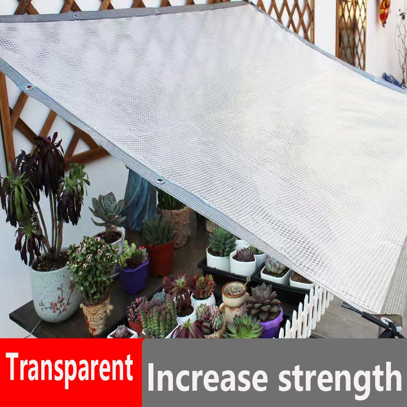 0.33transparent green waterproof tarpaulin greenhouse outdoor garden polyethylene waterproof tarpaulin, mesh woven, increased s