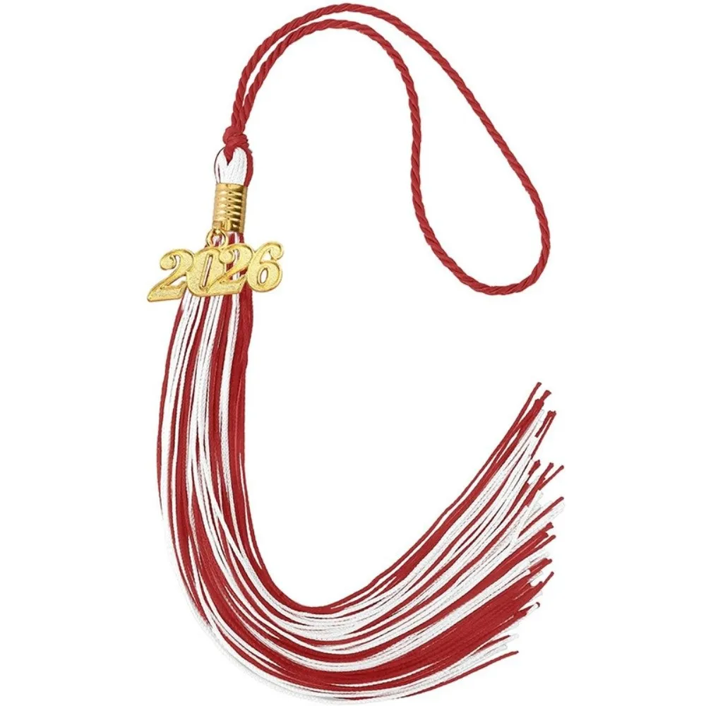 

Multi-Color Graduation Tassel Golden Pendant Keepsake 2026 Pendant Knit Fiber Number Graduation Cap Decoration University