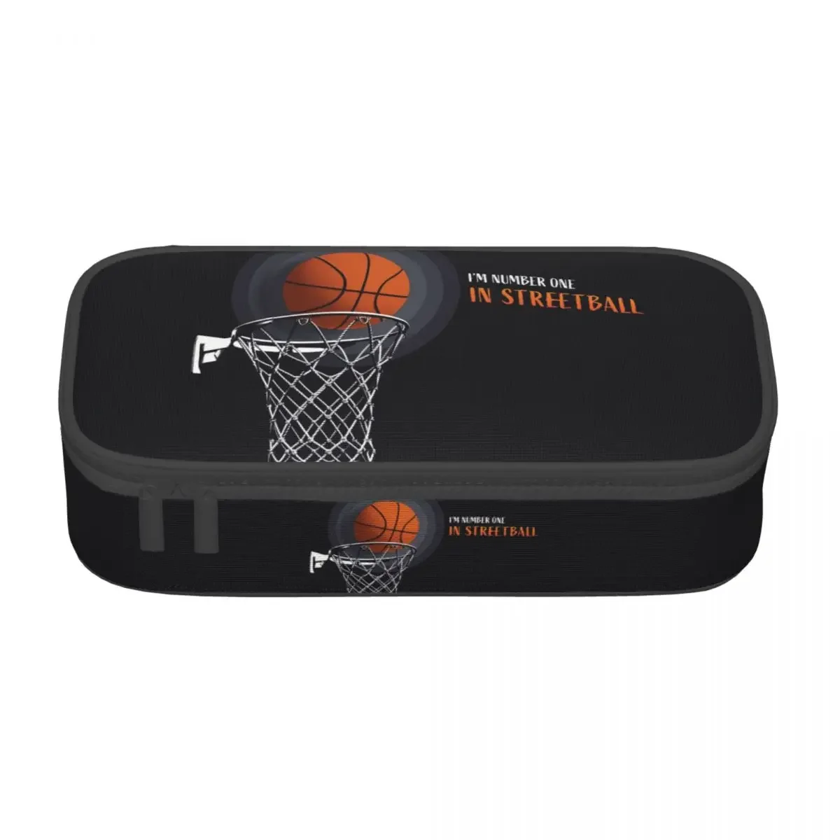 Custom Basketball Kawaii Pencil Cases Boys Gilrs Big Capacity Round Physical culture Pencil Box Students Stationery