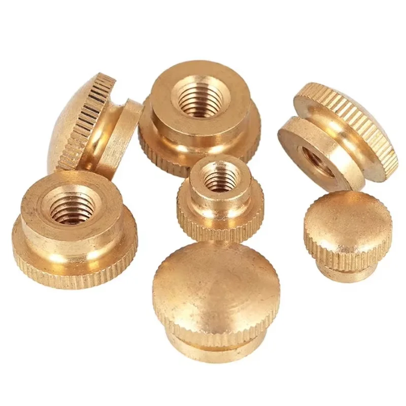 1pcs Brass High Head Knurled Thumb Nuts M3-M8, Natural Brass Hand-Tighten Decorative Fasteners for Furniture, DIY & Electronics