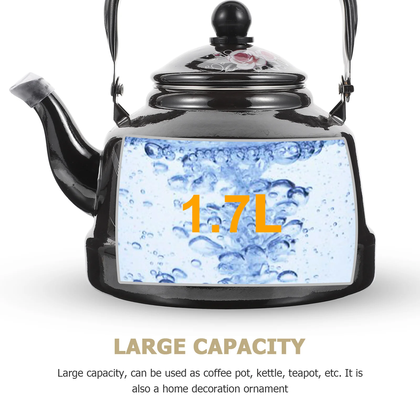 

Enamel Tea Kettle Exquisite Details Convenient for Daily Use in Kitchen Home Enamel Teapot Kitchen Teakettle