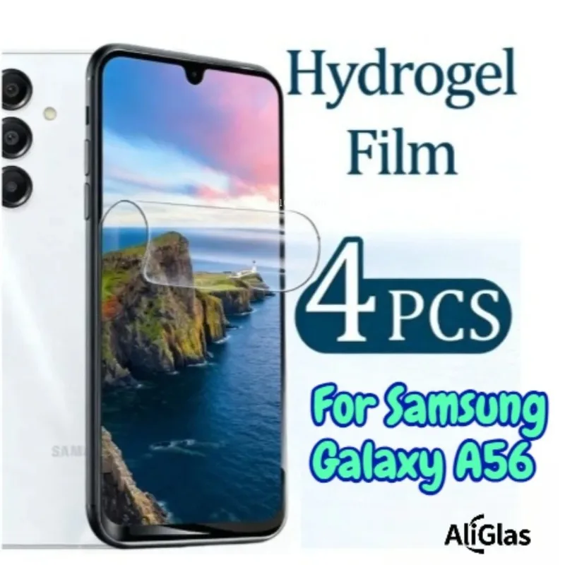 4pcs Hydrogel Film For Samsung Galaxy A56 HD Picture Quality Mobile Phone Screen Protective Film Suitable For Samsung Galaxy A56