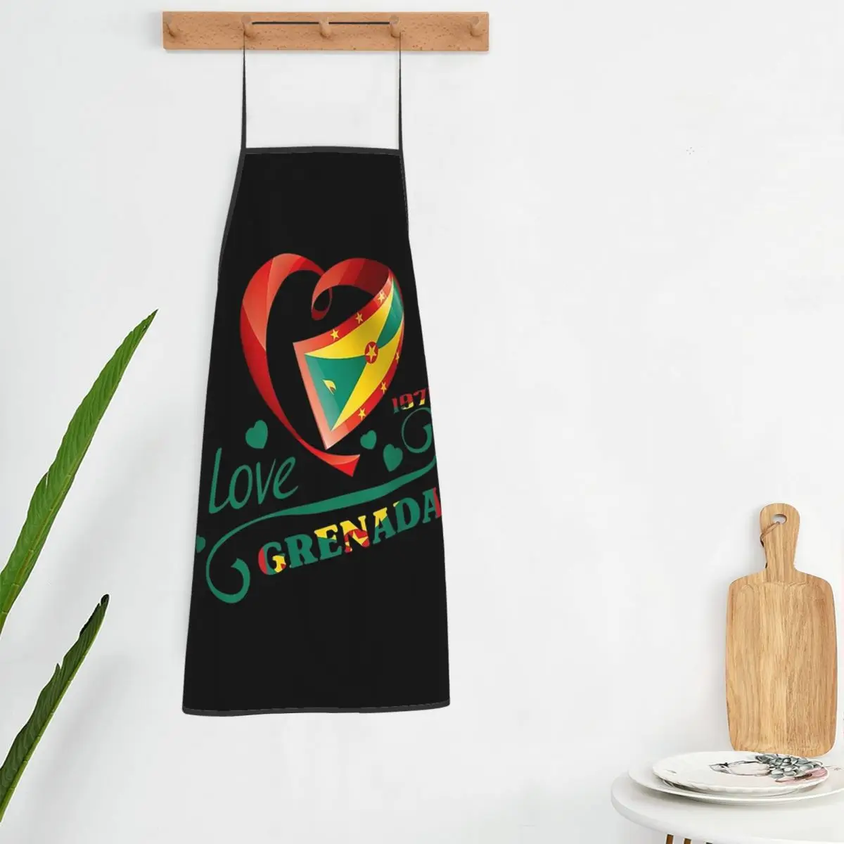 Grenada Independence Day Aprons Chef Cooking Tablier Sleeveless Bib Kitchen Cleaning Pinafore for Women Men Painting