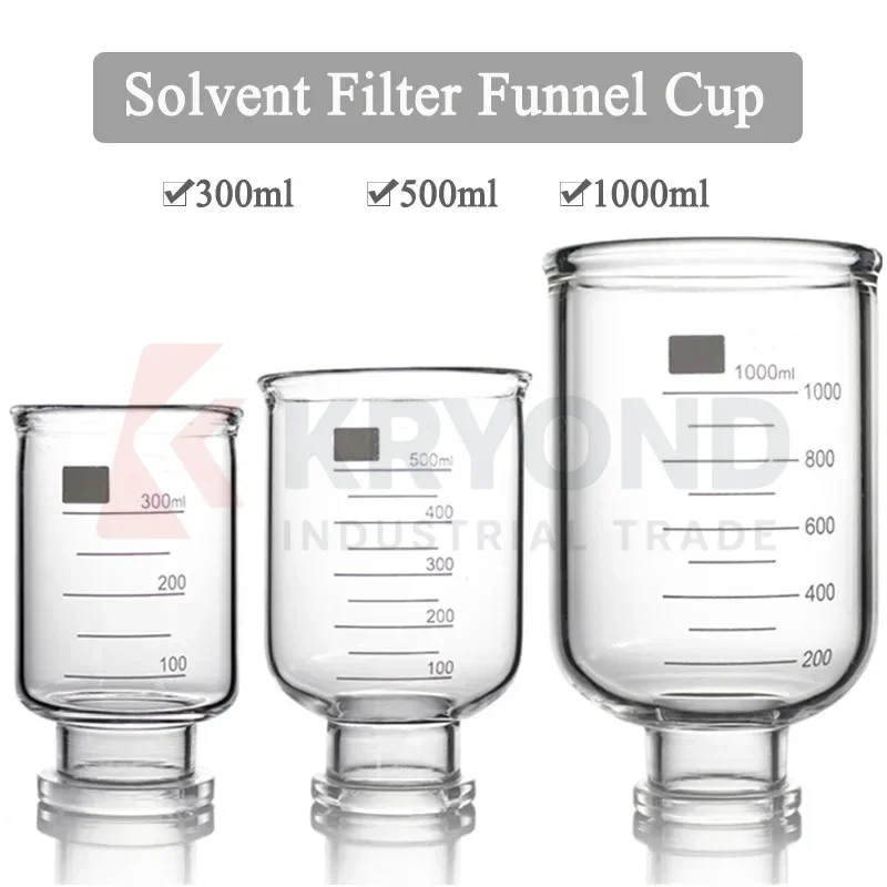 Sand Core Filter Device Glass Cartridge Filtration Accessories Solvent Filter Funnel Cups 300ml 500ml Original Product