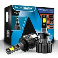 NOVSIGHT faro Led para coche H1 H3 H4 H7 H11 H8 H9 H13 9005 HB3 9006 HB4 9007 9003 72W 10000LM 6000K bombillas de luz antiniebla para faros delanteros de coche