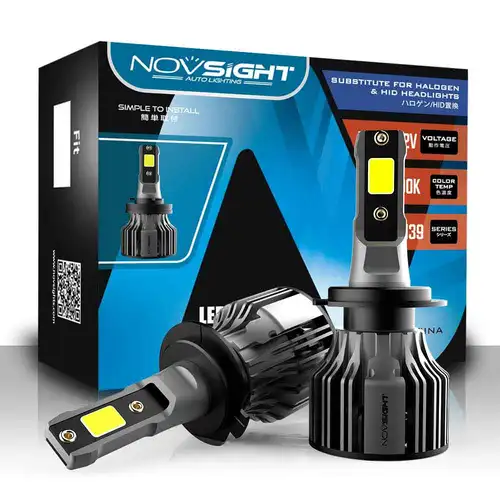 NOVSIGHT faro Led para coche H1 H3 H4 H7 H11 H8 H9 H13 9005 HB3 9006 HB4 9007 9003 72W 10000LM 6000K bombillas de luz antiniebla para faros delanteros de coche