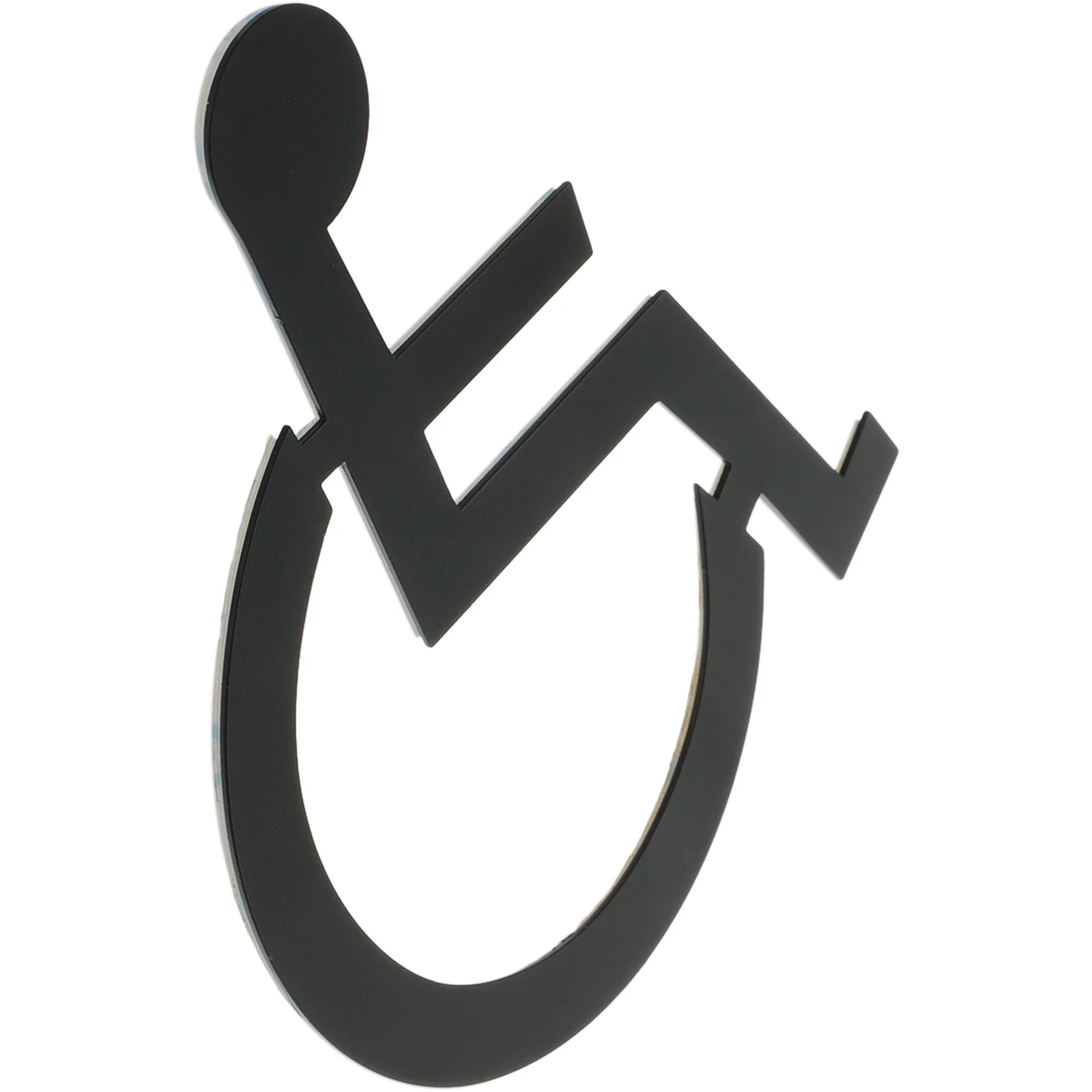 

Wheelchair Disabled Signs Handicap Bathroom Door Stainless Steel Restroom Black Washroom Plaque Commercial Public