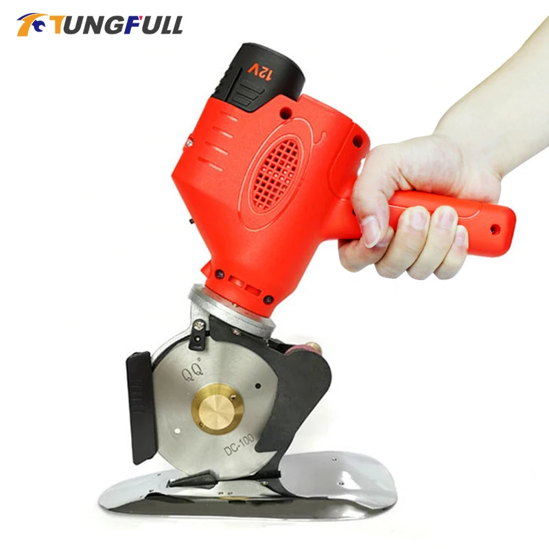 12V Electric Round Scissors Cutting Cloth Machine Round Knife Cutting Machine Shear Mini Portable Wireless Fabric Cutting Tool