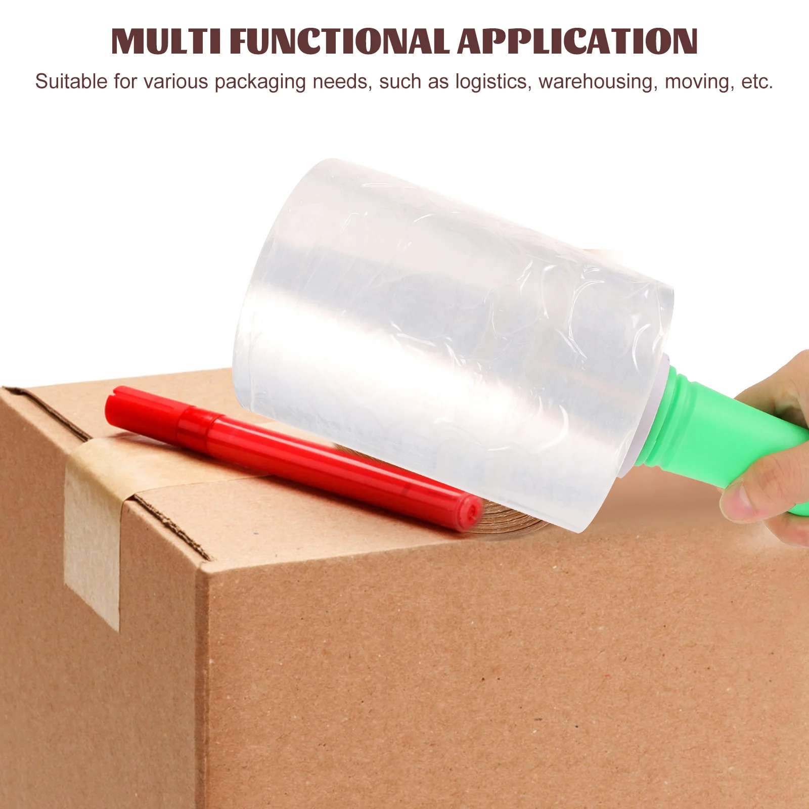 

Stretch Film Plastic Wrap H for Moving Furniture Luggage Packing Shrink Wrap PE Transparent Strong Durability Storage