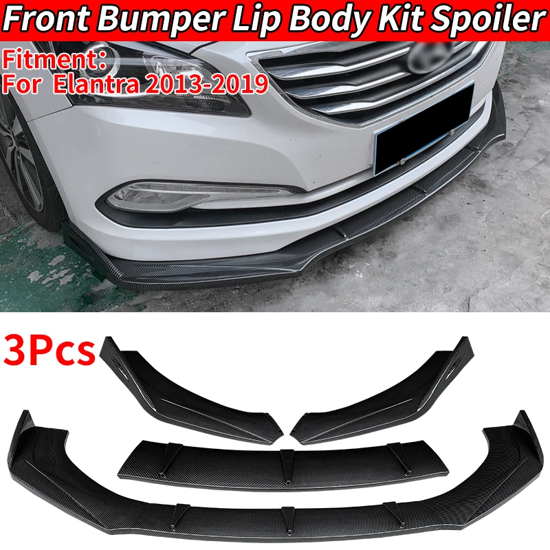 

Car Accessory For Hyundai Elantra 2013-2019 Front Bumper Lip Body Kit Chin Guard Diffuser Cover Deflector Exterior Decoration