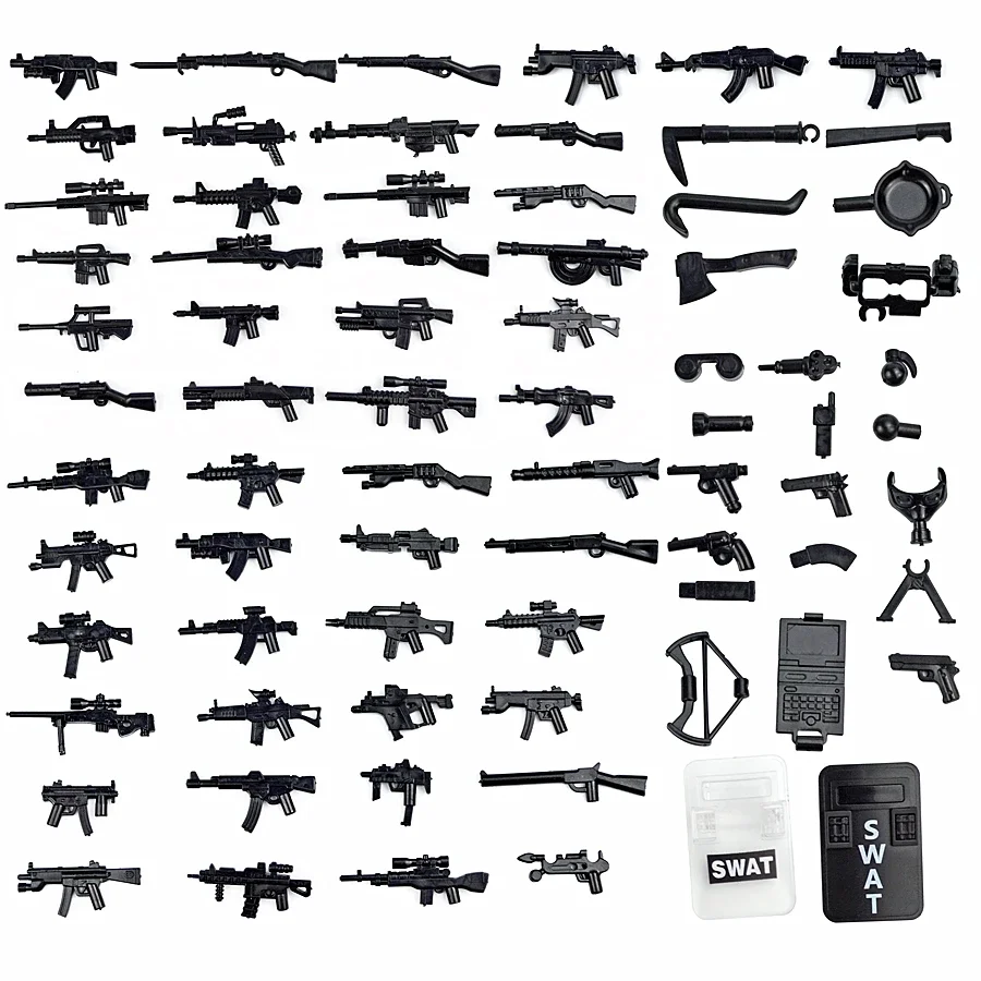 Compatible Locking Military The Toy Guns Weapon Box Building Blocks Toys For Children Assemble Military Army Toy Gifts