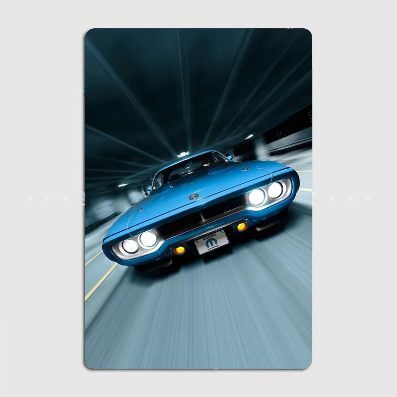 Plymouth Roadrunner Richard Petty Classic Sports Car Metal Poster Sign Garage Club Custom Wall Decor Tin Room Decor Home Decor view 2
