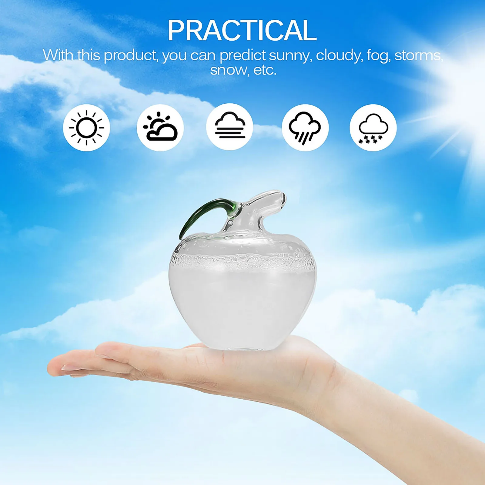 

35ml Storm Glass Bottle Weather Forecast Desktop Home Decor Transparent Crystal Water Drop Weather Station Ornaments Crafts Gift