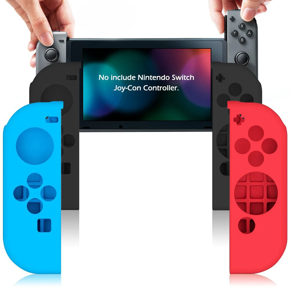 Capa macia de silicone para aperto de mão, capa protetora para nintendo switch oled ns joy-con controlador, protetor completo de pele