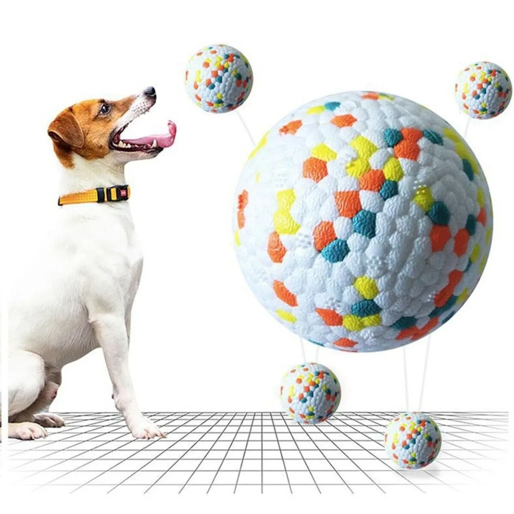 Durable High Elastic Pet Dog Ball Bite Resistant Lightness Rubber Dog Ball Dog Chew Teething Toy Pet Toy Ball