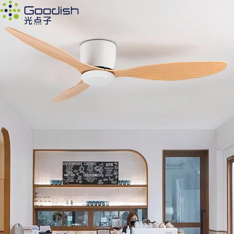 

Modern Nordic Led Ceiling Fans with Lights Home Decoration Strong Wind with Focus Lamps for Kitchen Living Dining Room With Fan