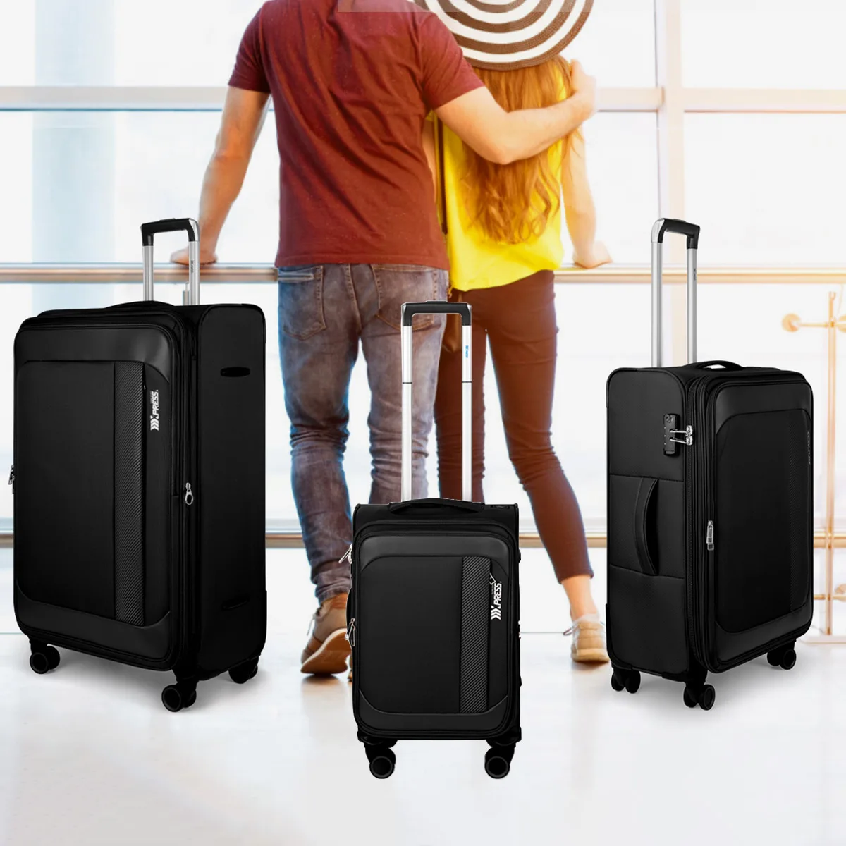 3-in-1 Multifunctional Large Capacity Traveling Storage Suitcase Luggage Set Expandable Travel Luggage Spinner Wheels & TSA Lock