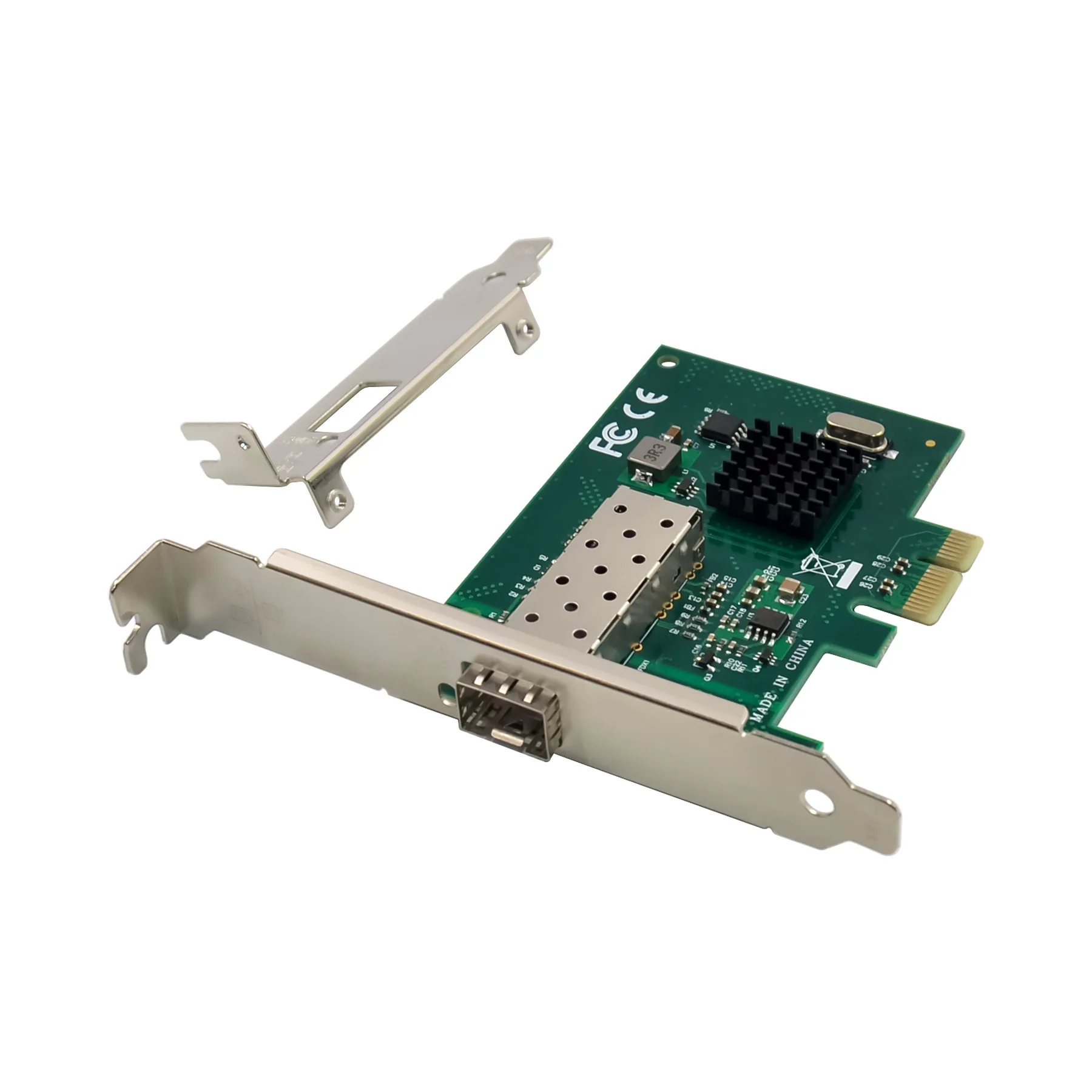 

SFP PCIe Single Port Server Gigabit Fiber Network Card Computer Desktop BCM5720