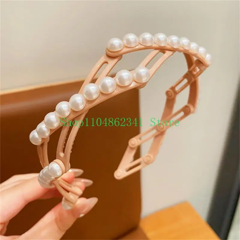 5ASD柔軟で実用的なヘアバンド折りたたみ可能なヘッドバンドヘア装飾現代の女性のためのヘア装飾