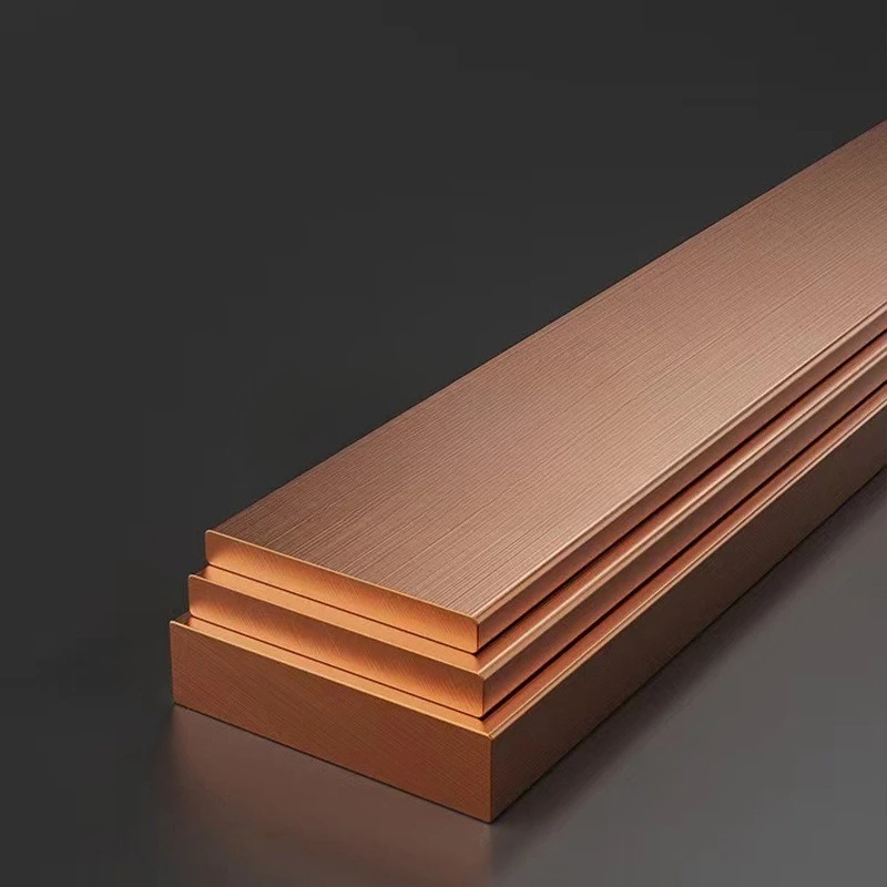 T2 Red Copper Flat Bar Plate Strip Thick 0.05/0.1/0.2-10mm Pure Copper Rectangular Solid Metal Sheet Width 5/6-12mm Length 500mm