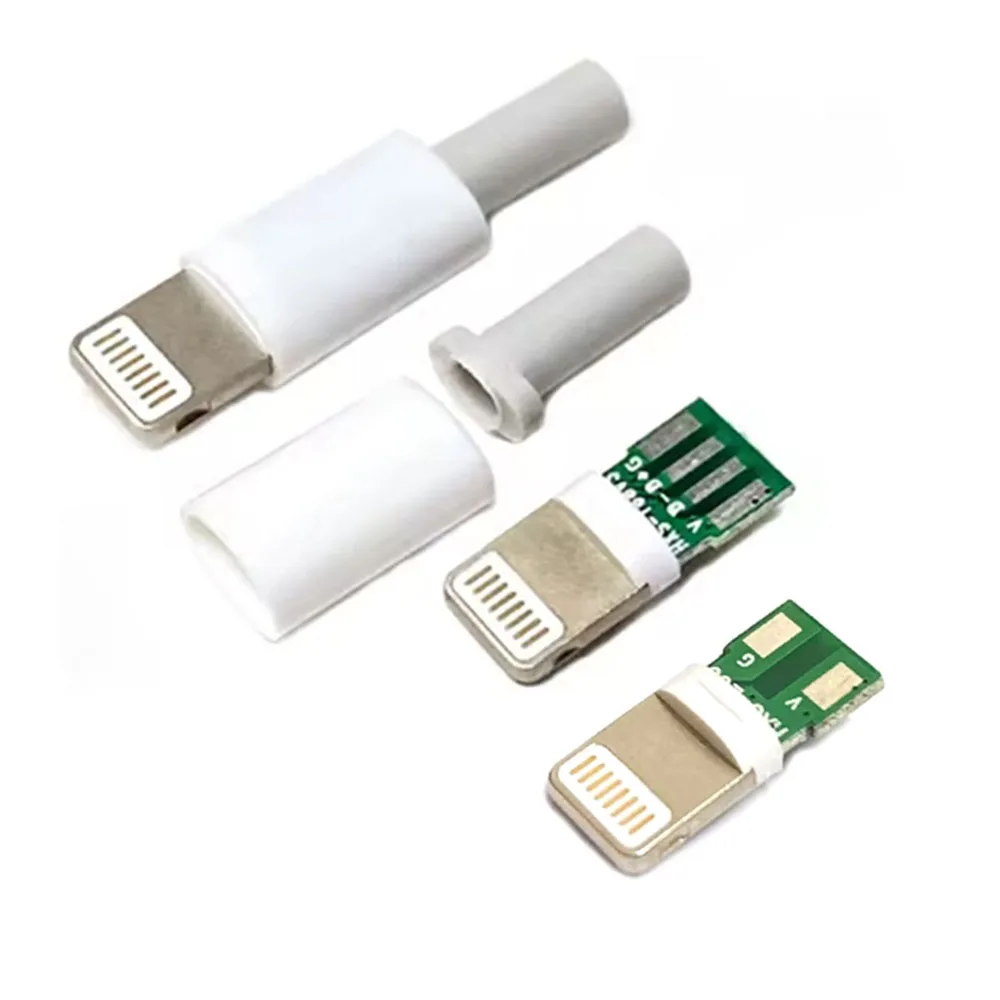 1Set Lightning Dock USB Male Plug With Chip Board Male Connector Welding Data OTG Line Interface DIY Data Cable For IPhone