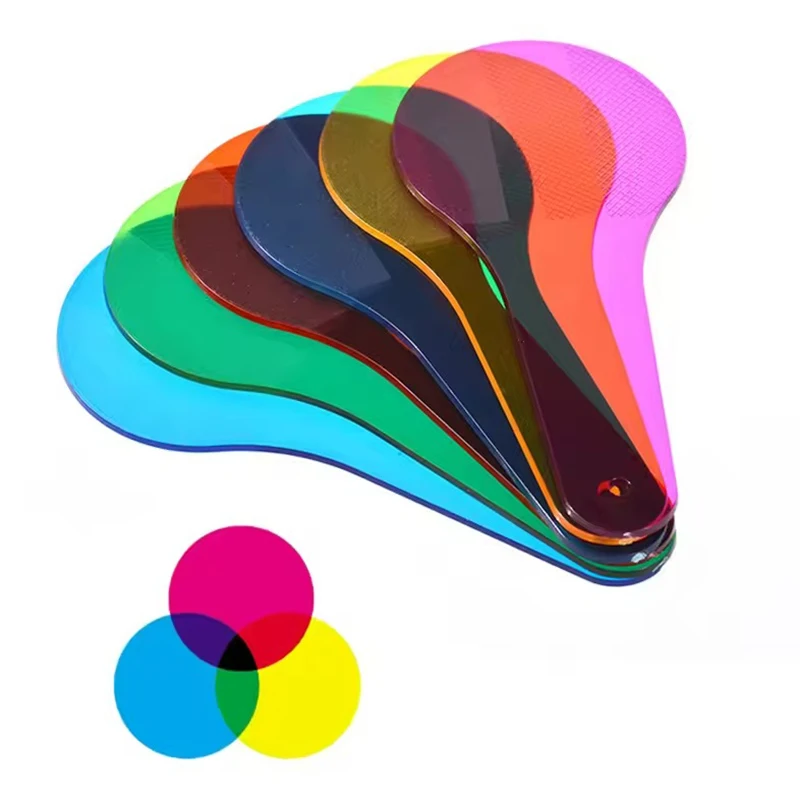 Color Paddles Filter 6PCS/Set Physical Science Observation Learning Educational Color Filter Board School Class Teaching Aid ZYF image 2