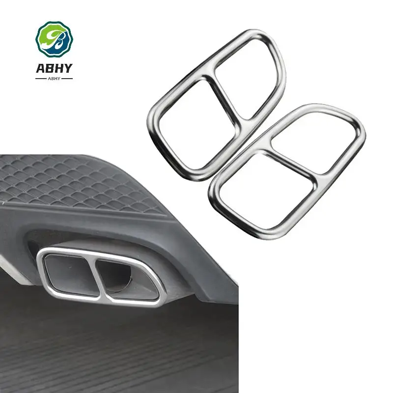 

ABHY-Car Tail Muffler Exhaust Pipe Output Cover Trim Accessories For Mercedes-Benz CLA W177 2013-2019 Tail Throat Trim Frame