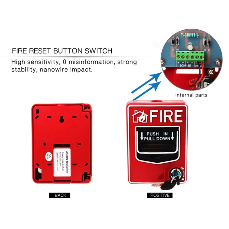 Alert Switches With Oversized Activation Panel for Public Building Emergency Situations Quick Response Alarm Button 896C