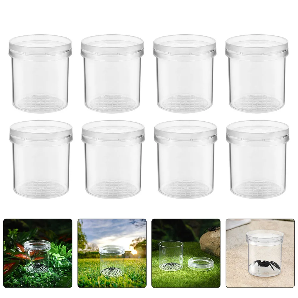 20 Pcs Insect Observation Cup Portable Container Catcher Viewer Breeding Toys Magnifying Glass Observing Accessory