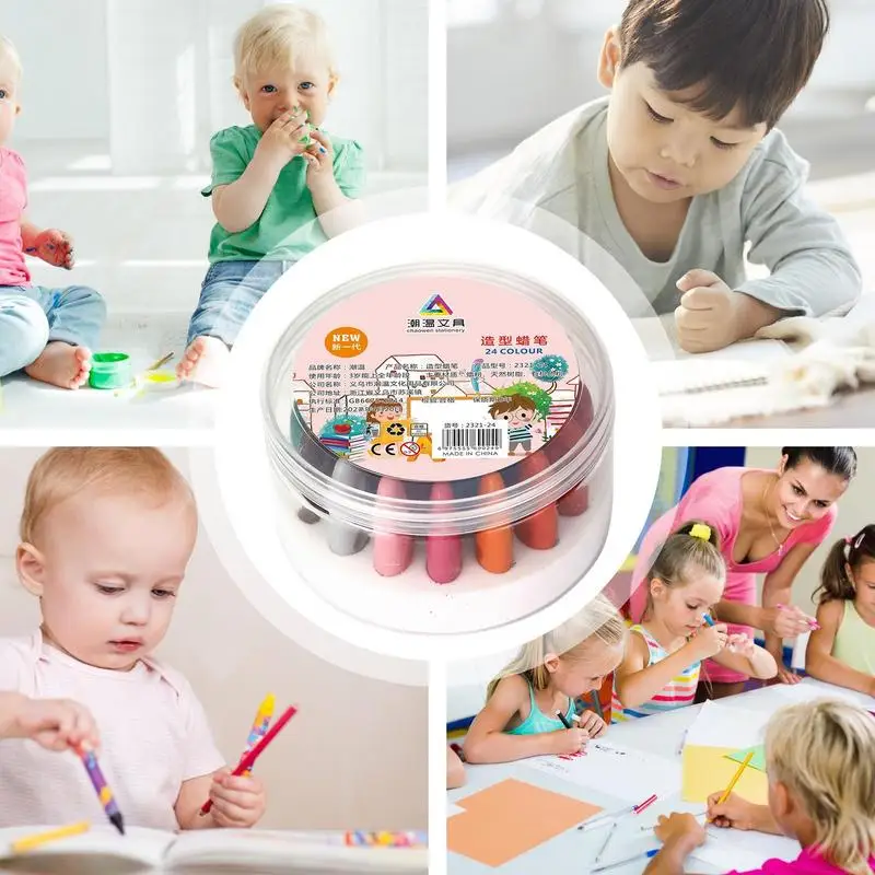 Palm Grasp Crayons Drawing Hand Crayon Washable Crayons For Toddler Unbreakable Crayon Set Easy To Grip For Kids Children Art