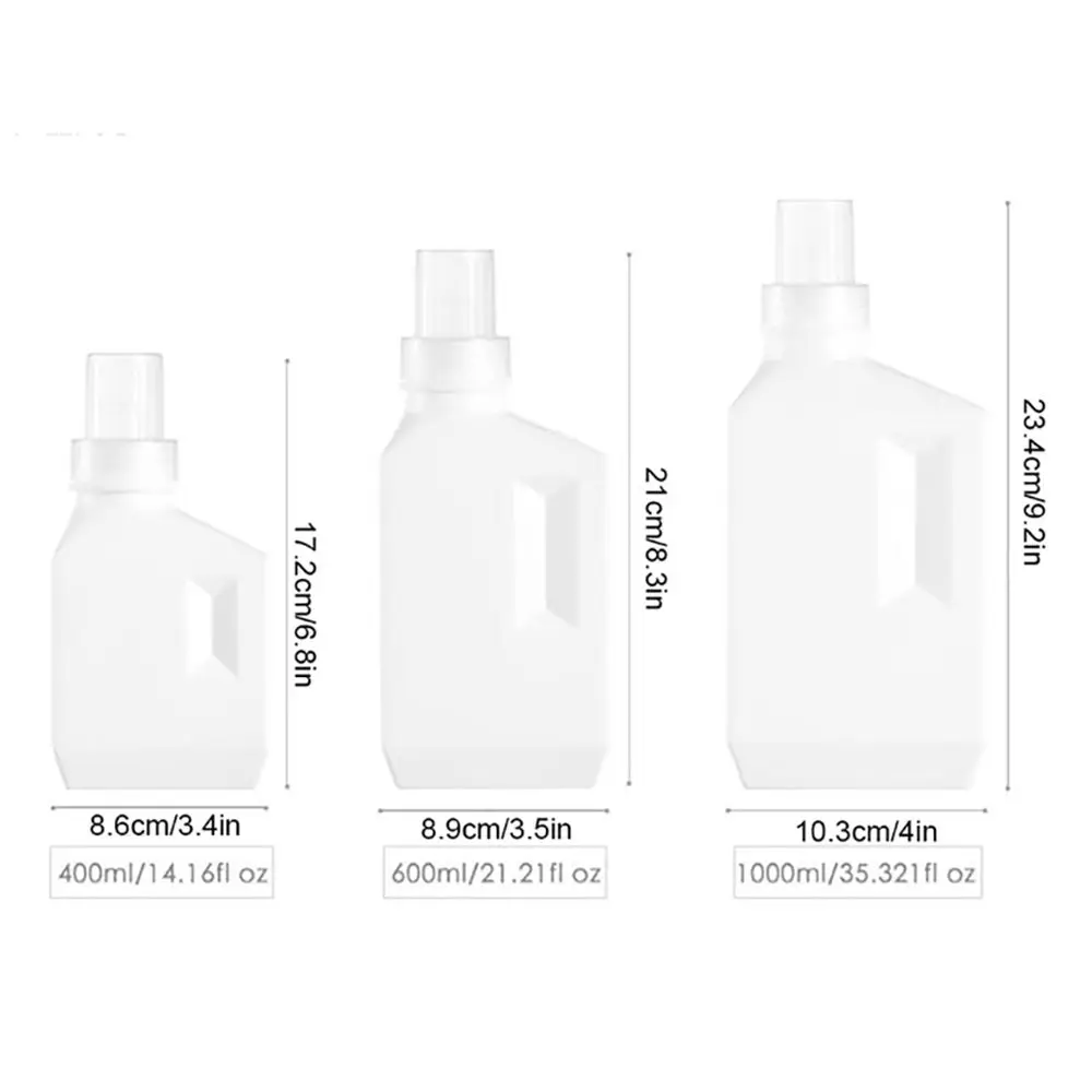 400/600/1000ml Storage Container Large Capacity Detergent Dispenser Simple Refillable Shampoo Shower Bottles