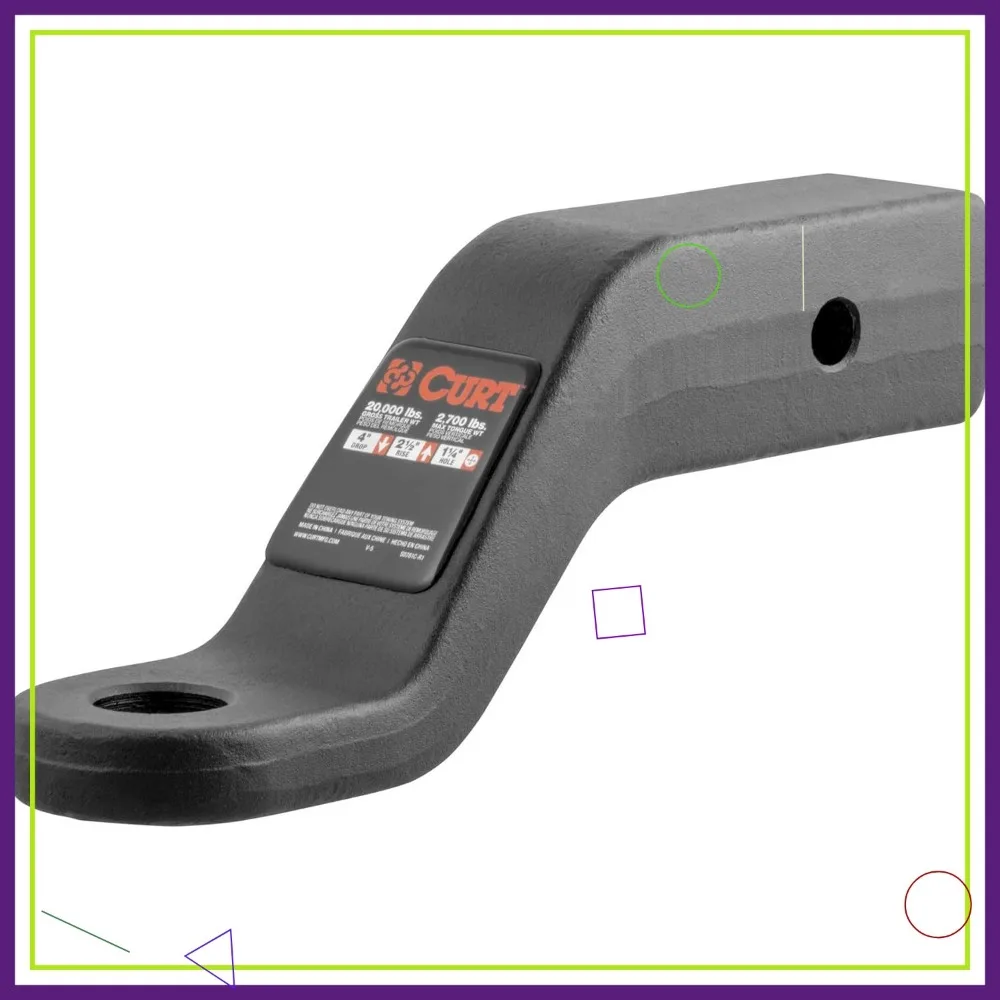 

Heavy-Duty Forged Trailer Hitch Ball Mount, Fits 2-1/2-Inch Receiver, 20,000 lbs Capacity, 4-Inch Drop & 2-1/2-In Rise