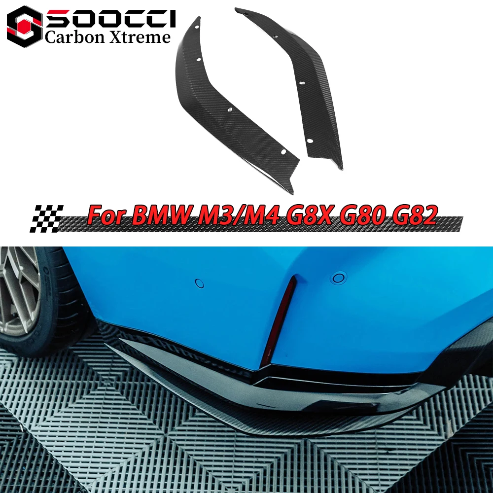 

M3 M4 Dry Carbon Fiber SP1 Style Rear Side Splitter for BMW M3 G80 G81 M4 G82 G83 Bumper Trim Diffuser Spoiler Rear Winget Kit