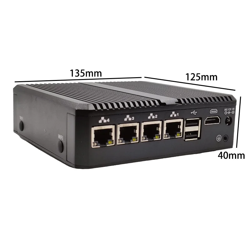 라우터 Pfsense N100 쿼드 코어 4개 이더넷 포트 방화벽 DDR4 네트워크 어플라이언스 산업용 4Lan 팬리스 방화벽 라우터 미니 PC