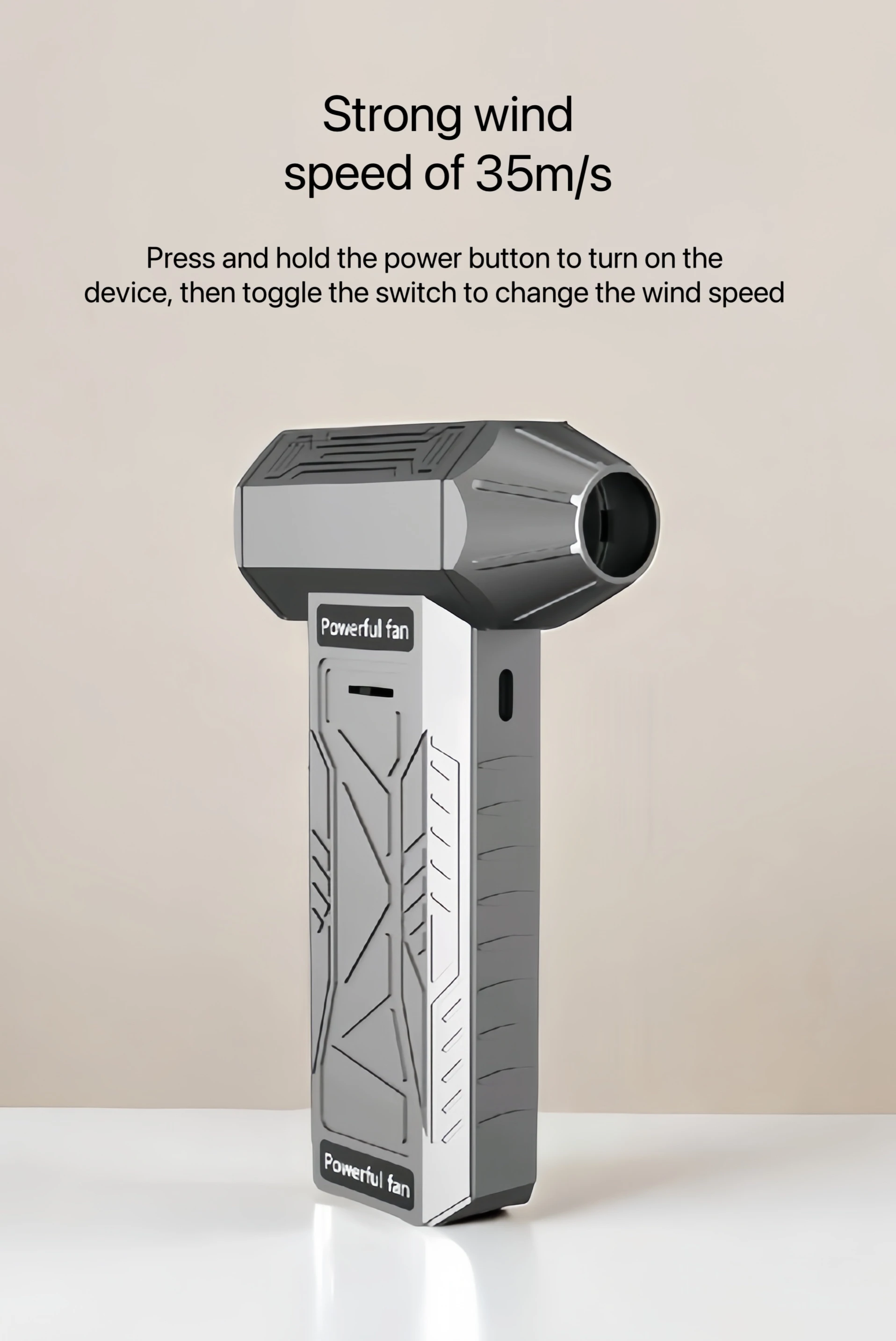 130000RPMTurbojet fan, rechargeable blower, infinitely variable speed, handheld brushless motor, cross jet gun car cleaning tooL