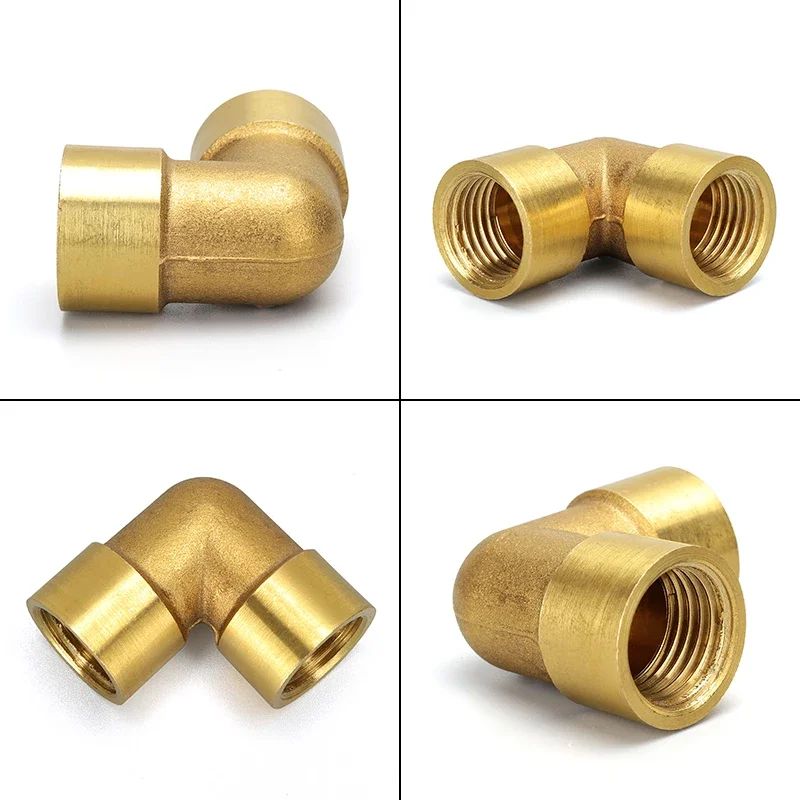 1/8 "1/4" 3/8 "1/2" Vrouwelijke X Buitendraad 90 Graden Messing Elleboogpijp Fitting Connector Koppeling Voor Water Brandstof Koper