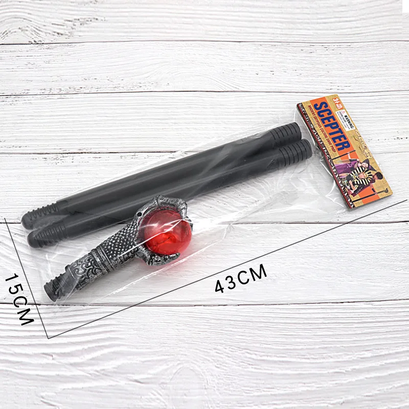 Halloween Cosplay Scepter Walking Stick Props Eagle Claw Ball Grasping Stick King Wand Kids Gift